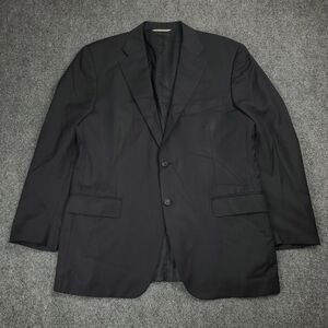 Canali Blazer 44R Wool Sport Coat Suit Jacket Black Pinstripe Luxury Formal